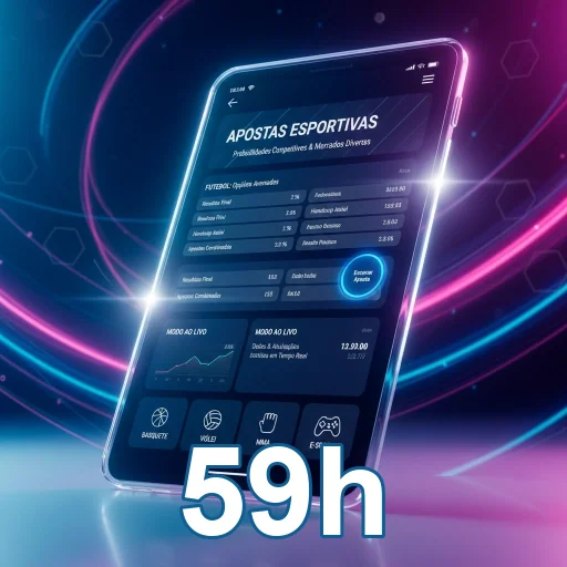 Tela mobile da 59h com navegação simples no login